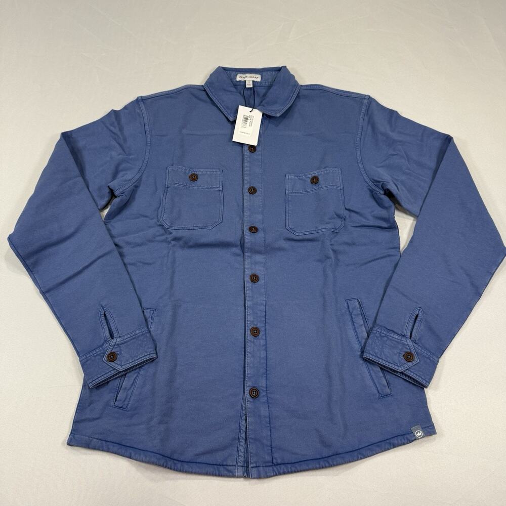 Peter Millar Crown Lava Wash Fleece Button Down Shirt Size Small NWT $170